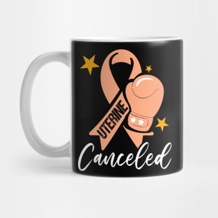 Peach Ribbon Uterine Cancer Awareness Mug